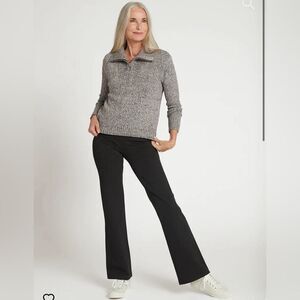 Betabrand Black Boot Cut Pants